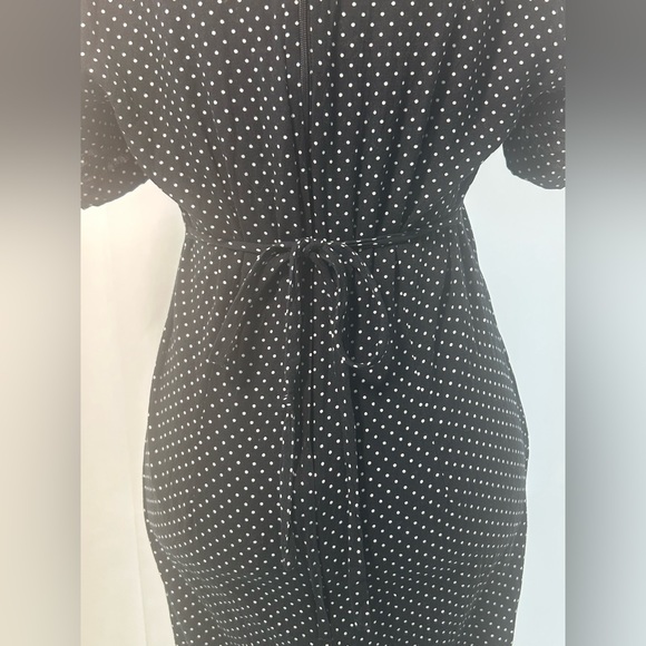 VTG 90s MSK Polka Dot Midi Dress - Picture 5 of 6